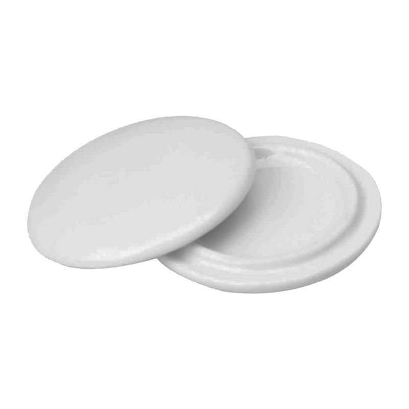 PRINT SUPREMACY 2 Pieces Reusable Mug Lids for Ceramic Mugs, 11 Ounce White Ceramic Cup Lid, Drink Cover for Outdoors, Cup Cover to Keep Warm, Fits Mug with Outside Diameter 3.25 Inch, Best for Hot and Cold Beverage - Image 1